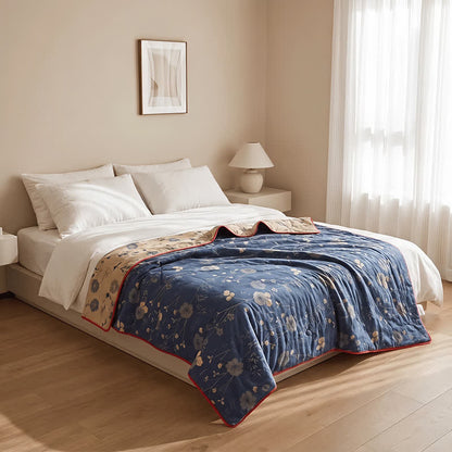 Reversible Blue Floral Cottage Quilt - image 6
