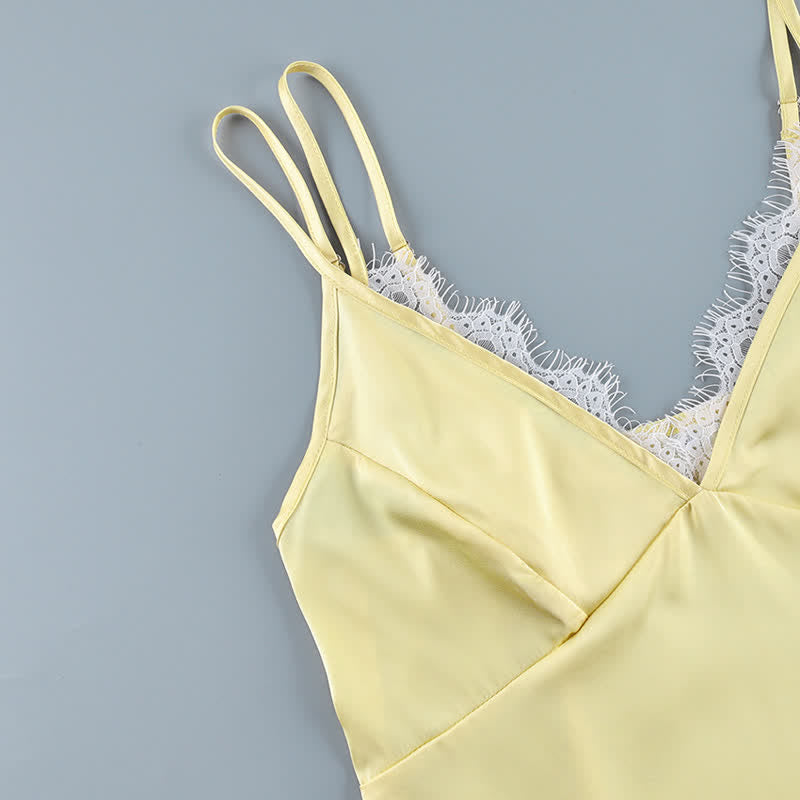 Elegant Lace Trim Cami Lounge Set - image 5