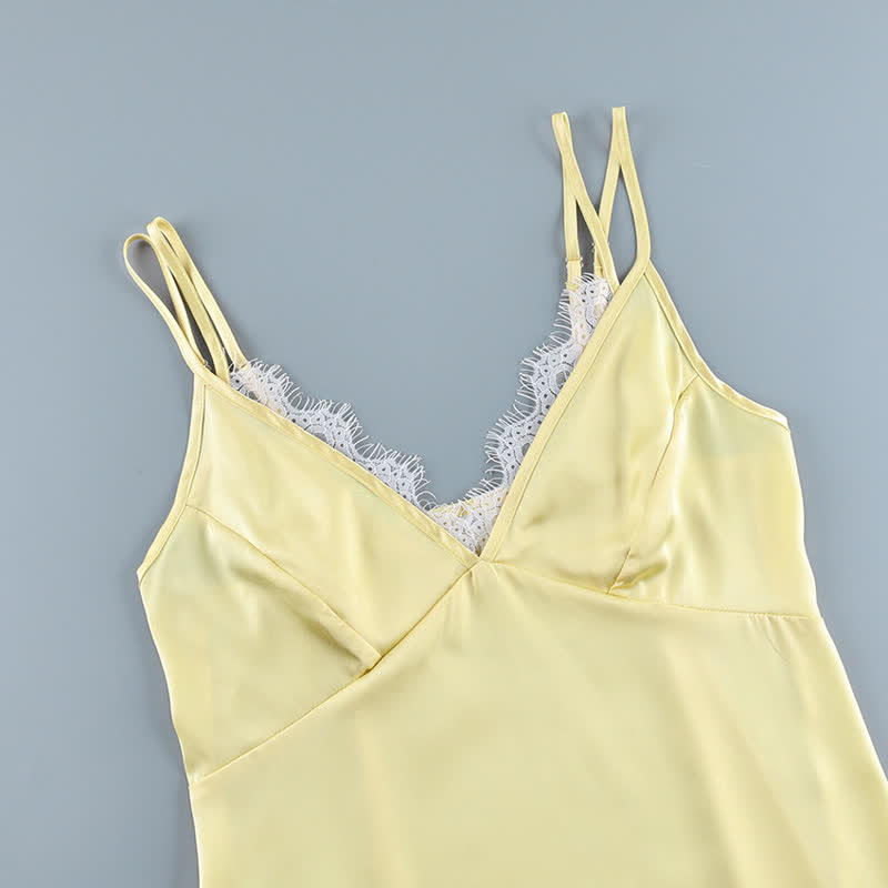 Elegant Lace Trim Cami Lounge Set - image 4
