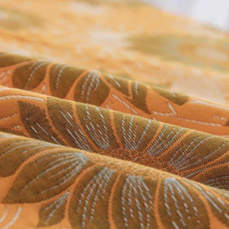Retro Sunflower Cotton Gauze Blanket - image 3