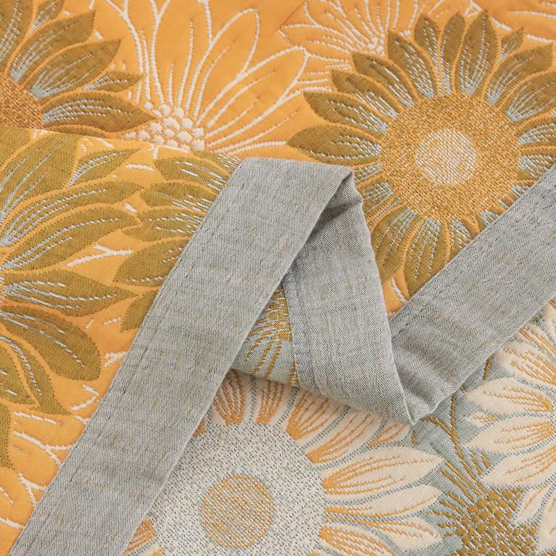 Retro Sunflower Cotton Gauze Blanket - image 4
