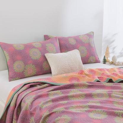 Retro Sunflower Cotton Gauze Blanket - image 22