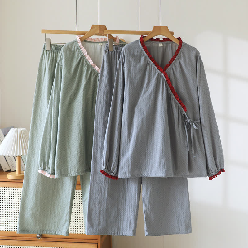 Sweet Side Tie Cotton Loungewear Set - image 6
