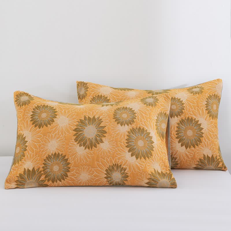 Retro Sunflower Cotton Gauze Blanket - image 9