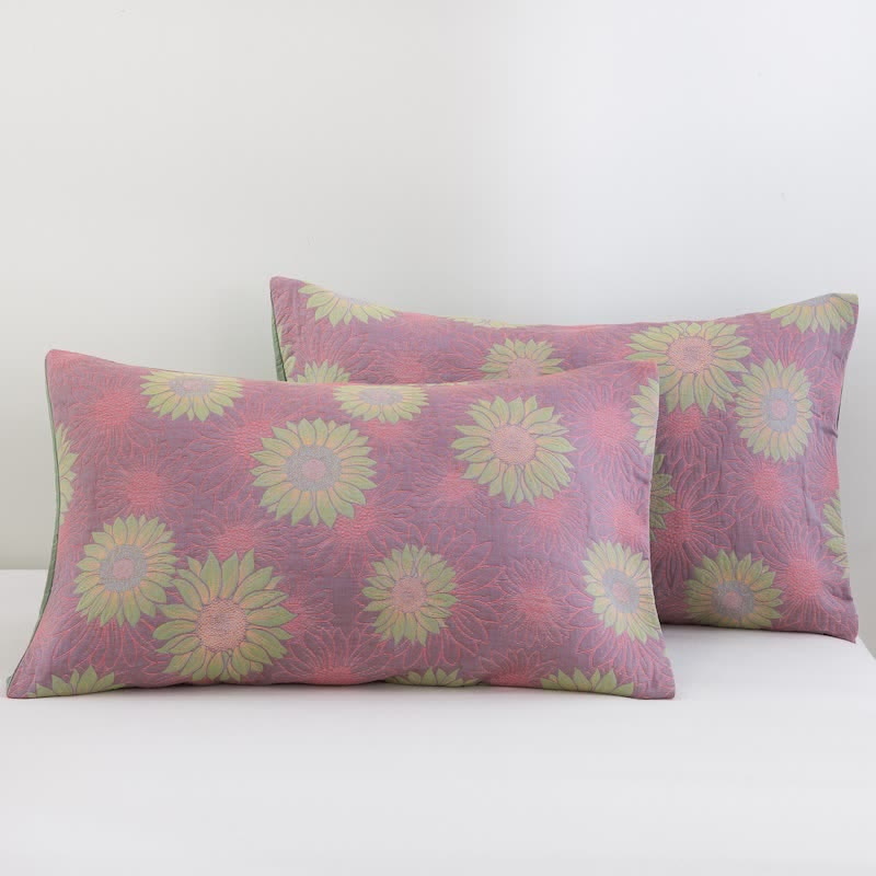 Retro Sunflower Cotton Gauze Blanket - image 26