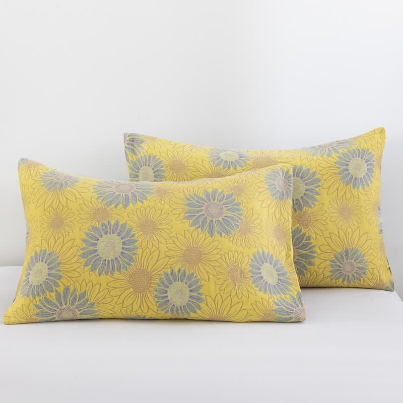 Retro Sunflower Cotton Gauze Blanket - image 19