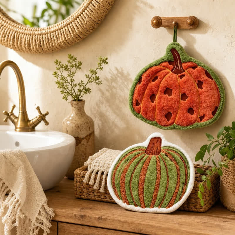 Pumpkin Shaped Quick Dry Hand Towel - image 0