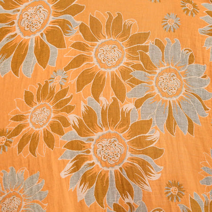 Vintage Sunflower Cotton Kimono Bathrobe - image 6