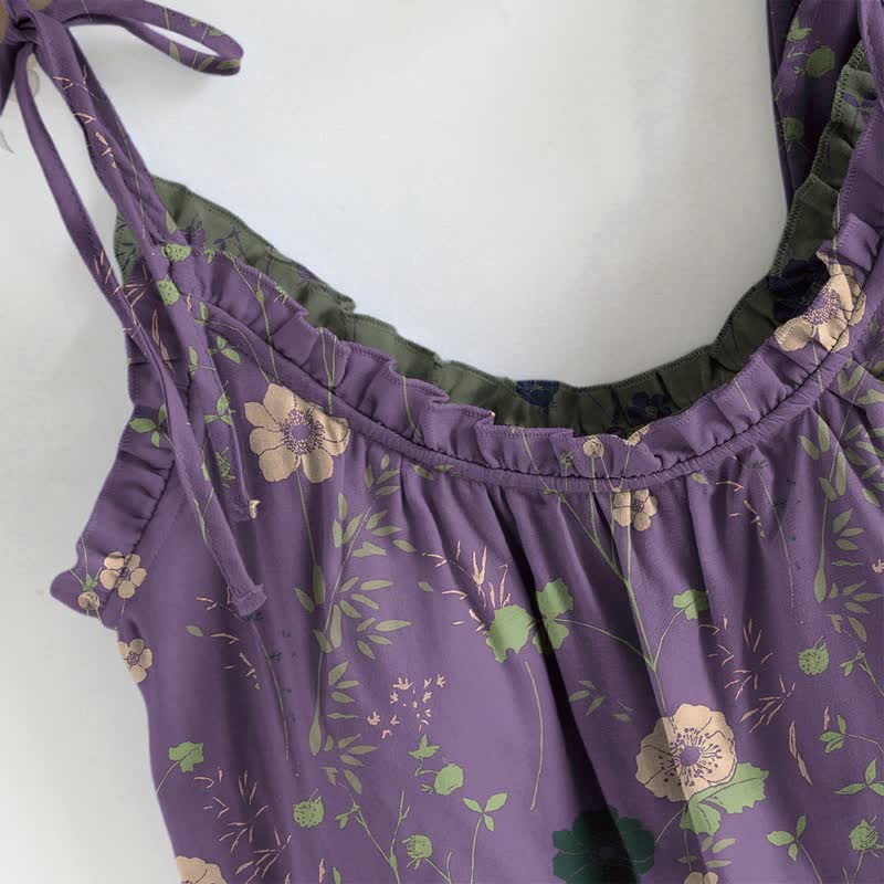 Vintage Floral Cami & Pants Pajama Set - image 5