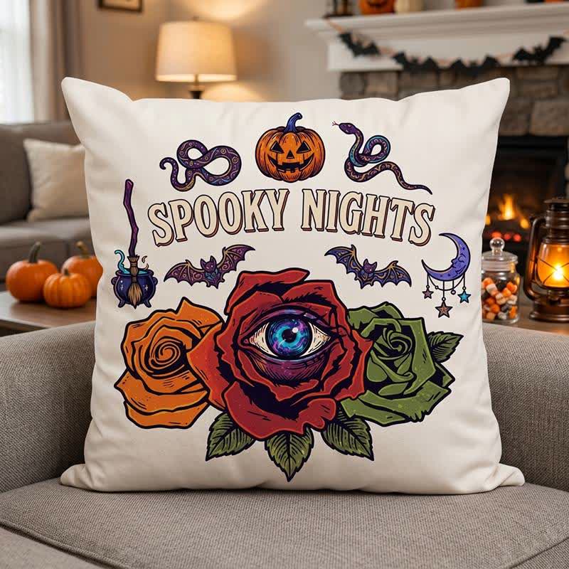 Halloween Eyeball Rose Gothic Throw Pillow - image 5