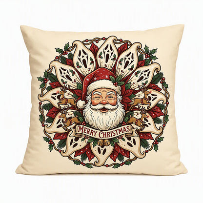 Creepy Christmas Santa Plush Throw Pillow - image 2