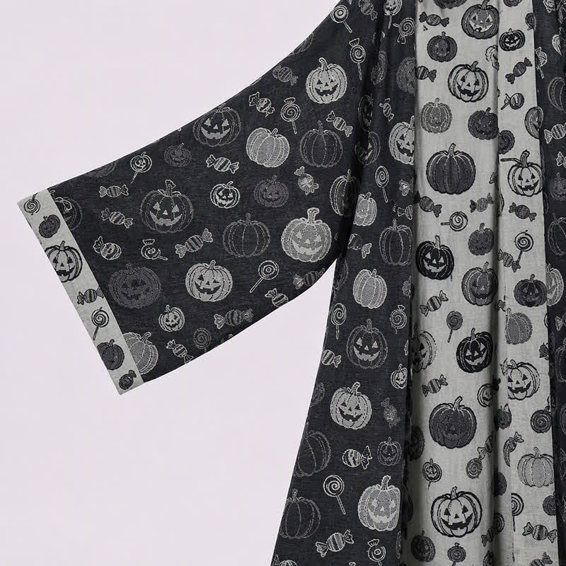 Halloween Pumpkin Candy Cotton Kimono Robe - image 2