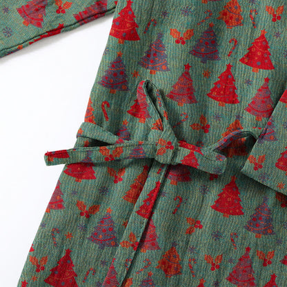 Christmas Tree Cotton Kimono Loungewear Set - image 6