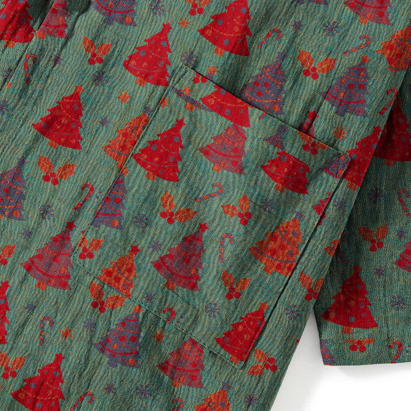 Christmas Tree Cotton Kimono Loungewear Set - image 7