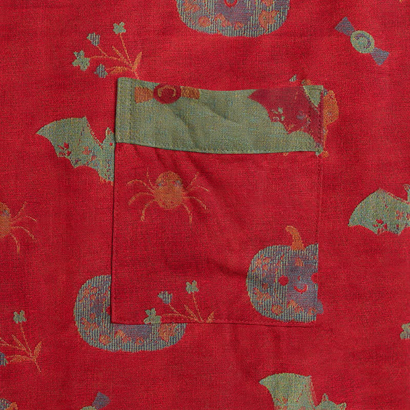 Halloween Pumpkin Cat Cotton Kimono Robe - image 5