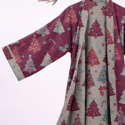 Christmas Tree Cotton Gauze Kimono Robe - image 15