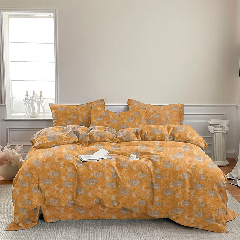 Halloween Pumpkin Moon Cotton Bedding Set - image 5
