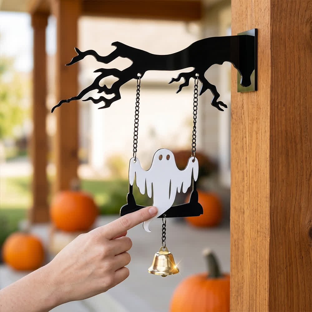 Halloween Spooky Tree Branch Hanging Ornament - Ghost - 4PCS - 3"W x 20"L - image 1