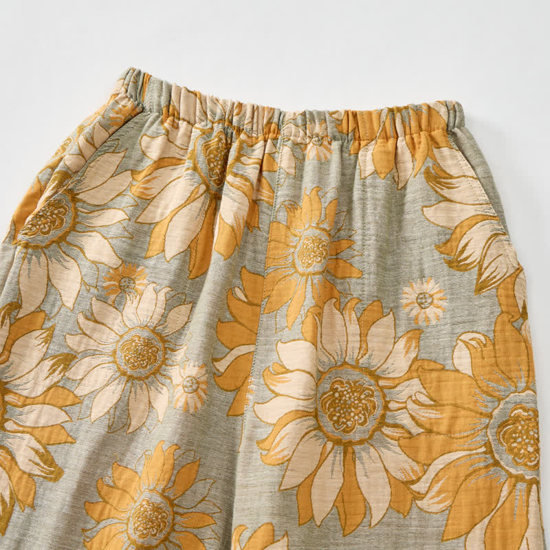 Sunflower Bloom Tie Strap Cami Loungewear Set - image 11