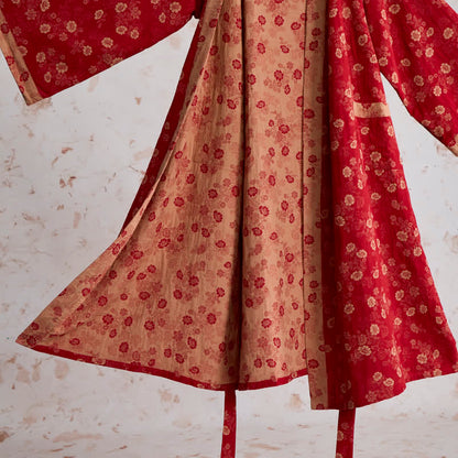 Retro Flower Cotton Gauze Kimono Robe - image 5