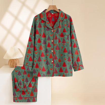 Christmas Tree Cotton Gauze Loungewear Set - image 7