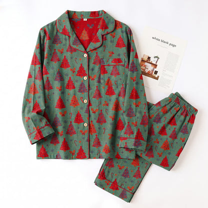 Christmas Tree Cotton Gauze Loungewear Set - image 8
