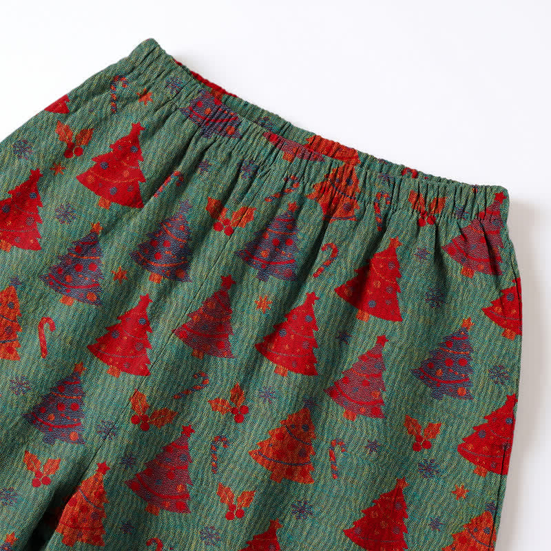 Christmas Tree Cotton Gauze Loungewear Set - image 10