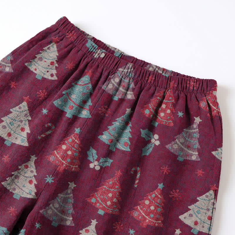 Christmas Tree Cotton Gauze Loungewear Set - image 16