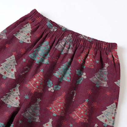 Christmas Tree Cotton Gauze Loungewear Set - image 16