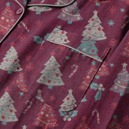 Christmas Tree Cotton Gauze Loungewear Set - image 17
