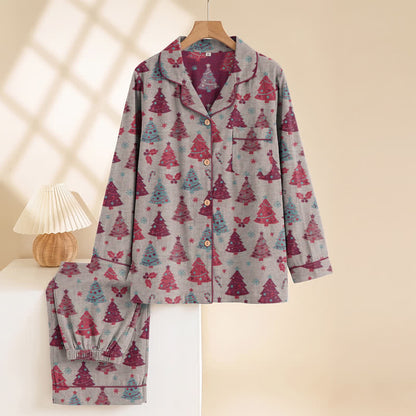Christmas Tree Cotton Gauze Loungewear Set - image 19