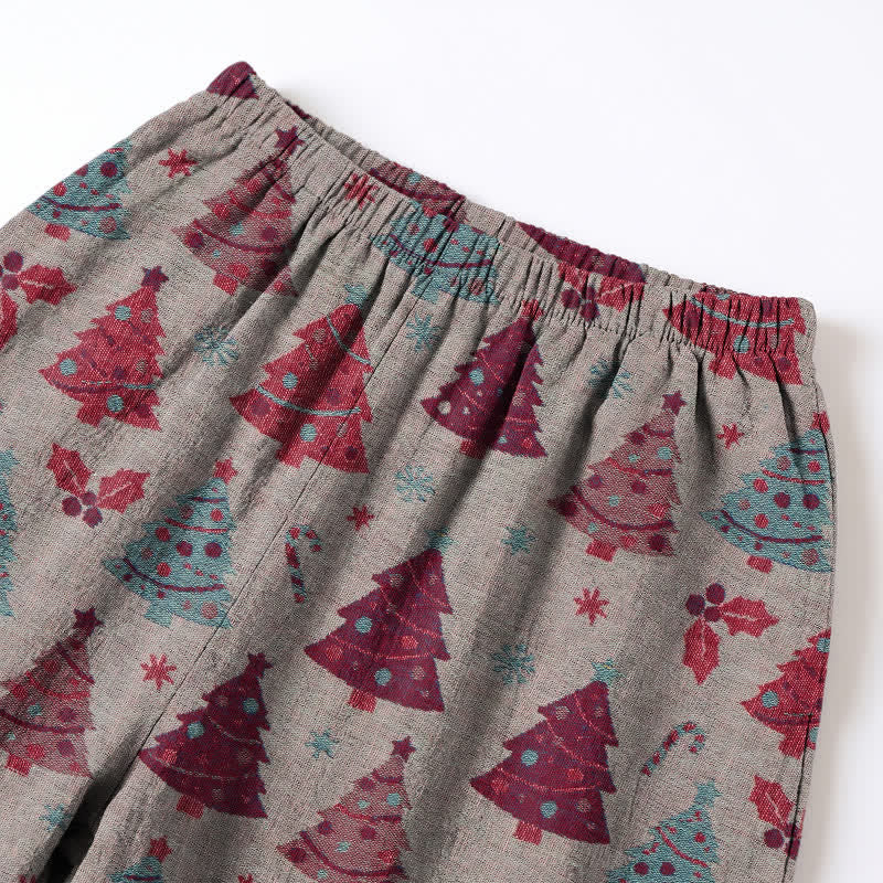 Christmas Tree Cotton Gauze Loungewear Set - image 22