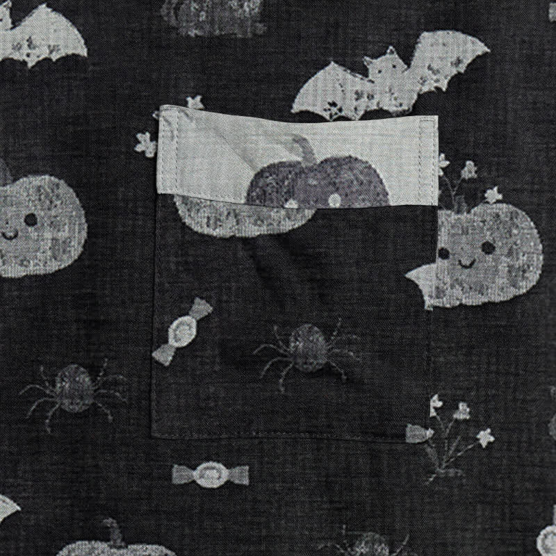 Halloween Pumpkin Bat Cotton Kimono Robe - image 4