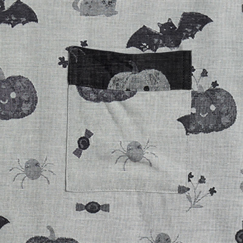Halloween Pumpkin Bat Cotton Kimono Robe - image 9