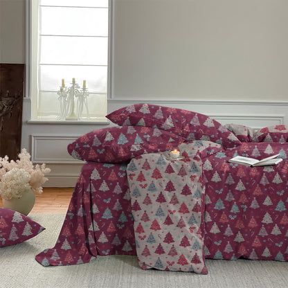Festive Christmas Tree Cotton Bedding Set - image 22
