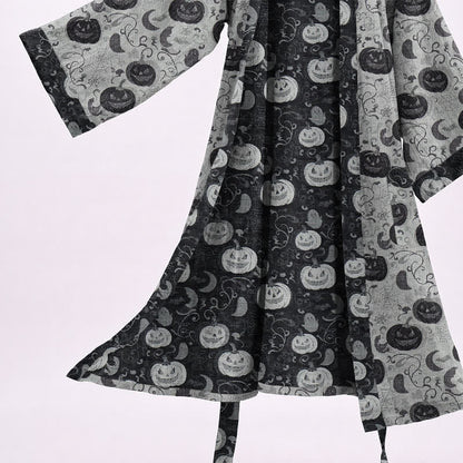 Halloween Pumpkin Moon Cotton Kimono Robe - image 8