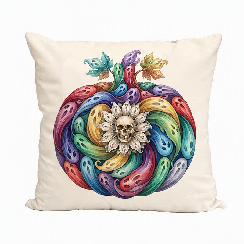 Rainbow Ghost Pumpkin Halloween  Pillow Cover - image 4