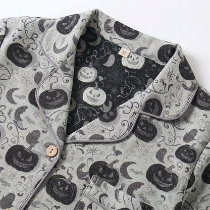 Spooky Night Pumpkin Ghost Cotton Sleepwear Set - image 8