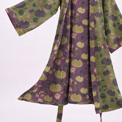 Halloween Pumpkin Monster Cotton Kimono Robe - image 8