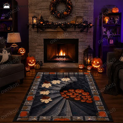 3D Ghost Staircase Optical Illusion Area Rug - 95" x 119" - image 0