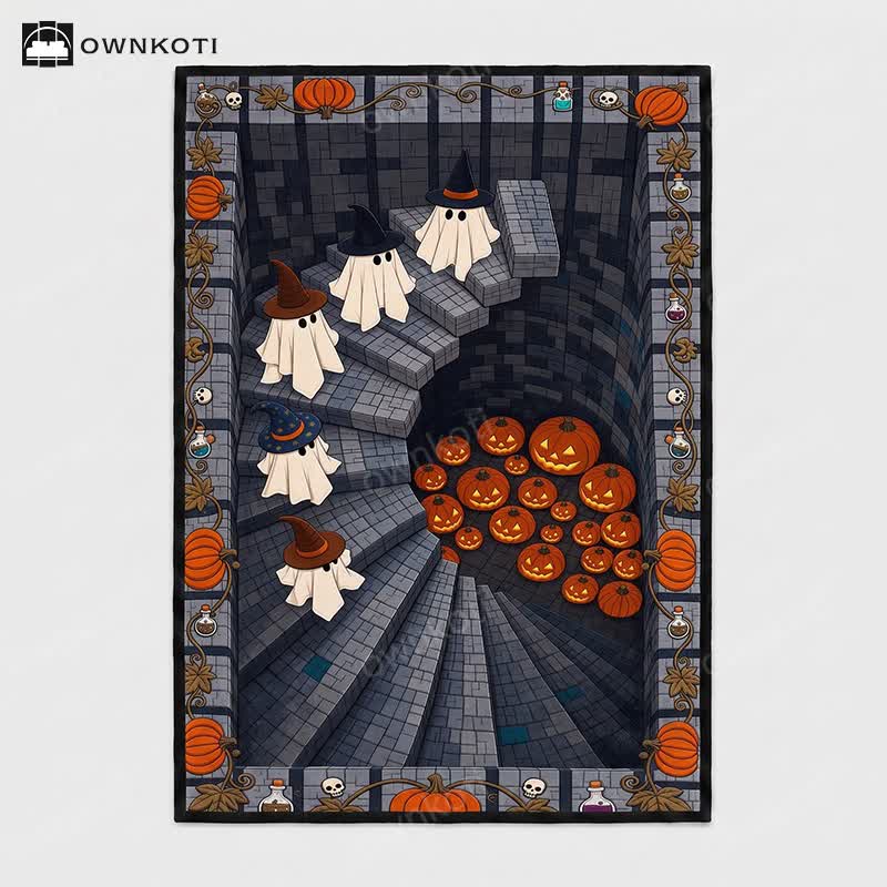 3D Ghost Staircase Optical Illusion Area Rug - image 4