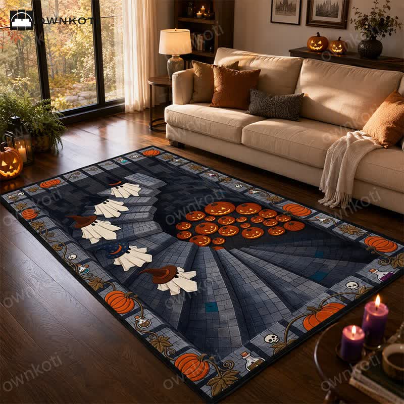 3D Ghost Staircase Optical Illusion Area Rug - image 2