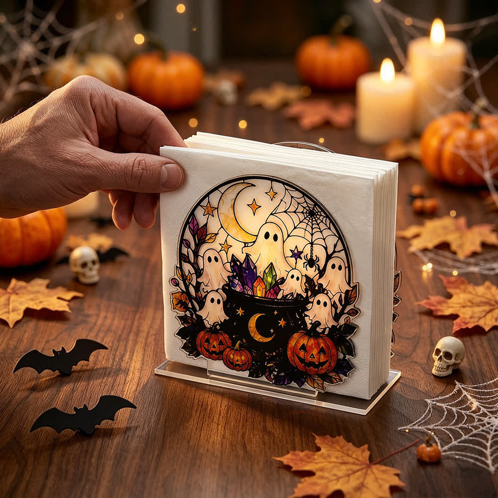 Halloween Cute Ghost Acrylic Napkin Holder - image 0