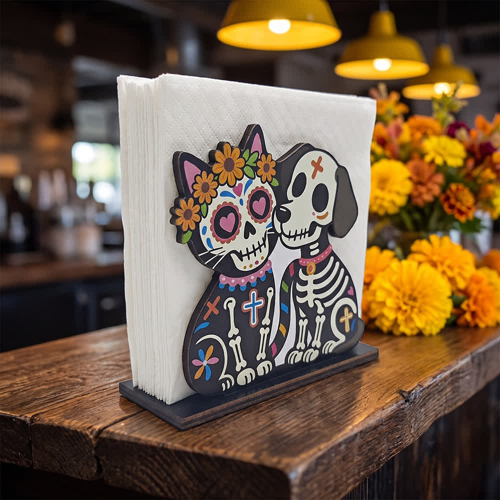 Day of the Dead Wooden Napkin Holder - image 2