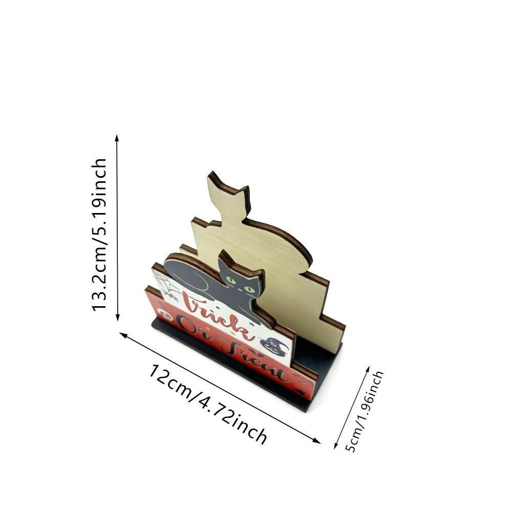Wooden Halloween Spooky Napkin Holder - Trick or Treat - 4PCS - image 3