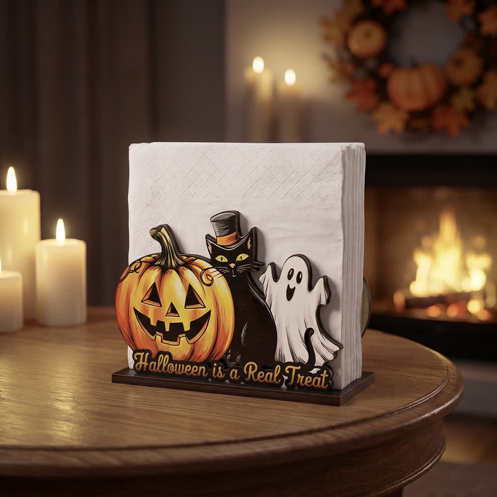 Wooden Halloween Spooky Napkin Holder - image 7