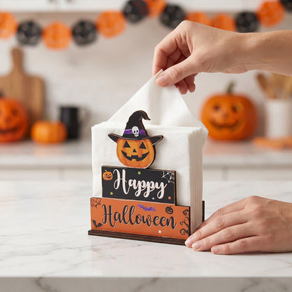 Wooden Halloween Spooky Napkin Holder - image 5