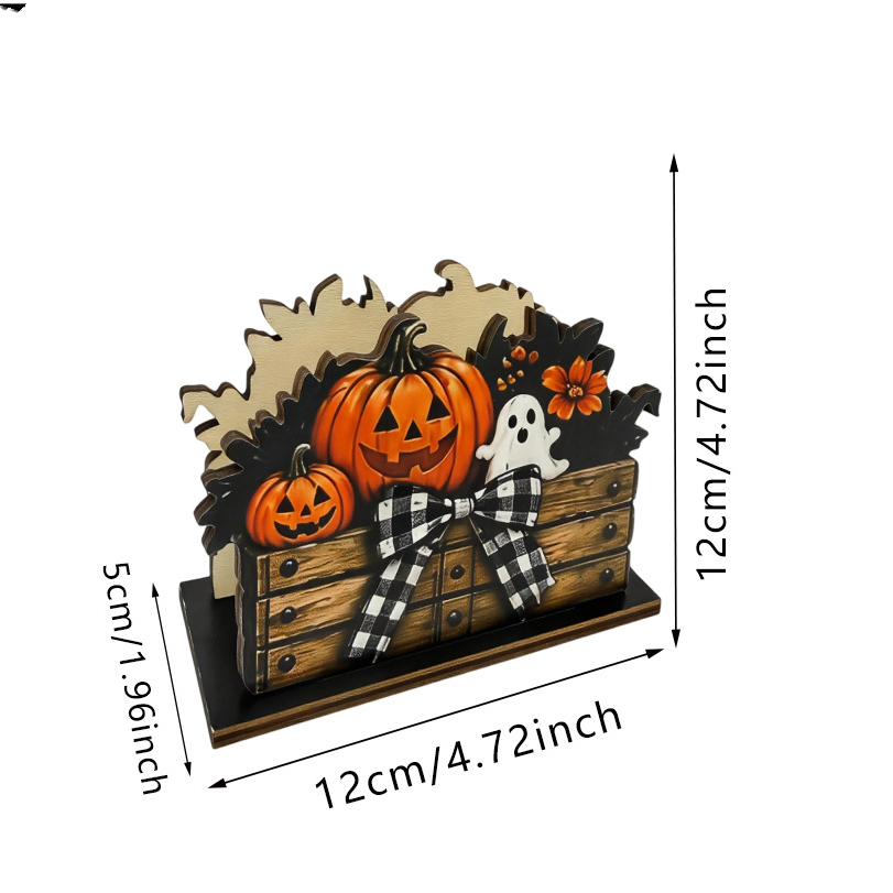 Wooden Halloween Farmhouse Napkin Holder - Crate Pumpkins - 6PCS - image 5