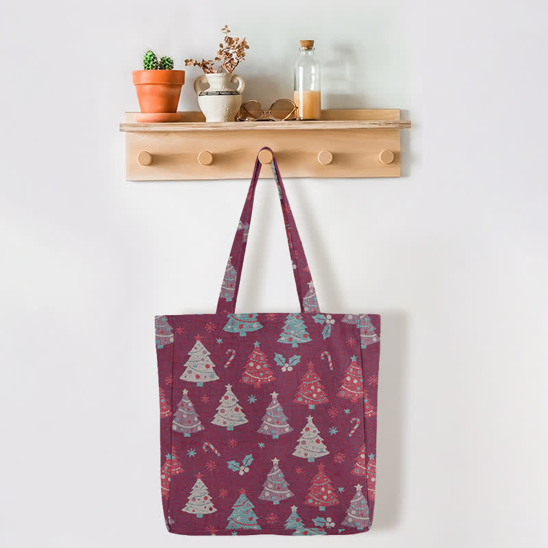 Christmas Tree Cotton Tote Shoulder Bag - image 11