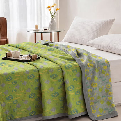 Reversible Halloween Pumpkin Ghost Cotton Blanket - image 26